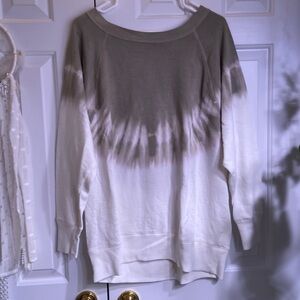 Oversized lounge style tie dye tunic sweatshirt